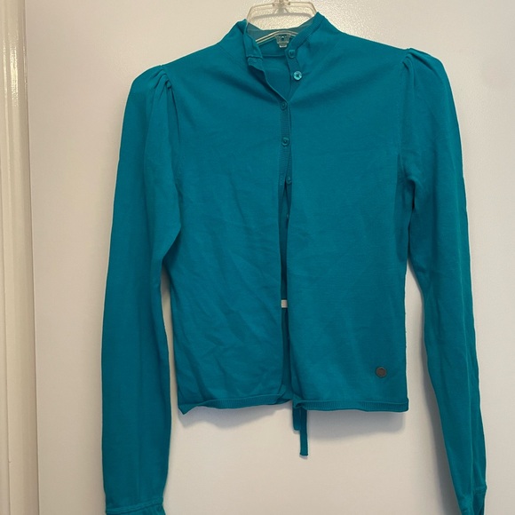 Small teal blue cardigan - Picture 2 of 5